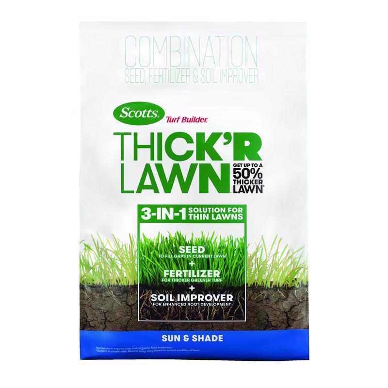 Turf Builder, Scotts, Thick'R Lawn All-Purpose Lawn Fertilizer For Sun/Shade Mix 12 lb Bag - 1